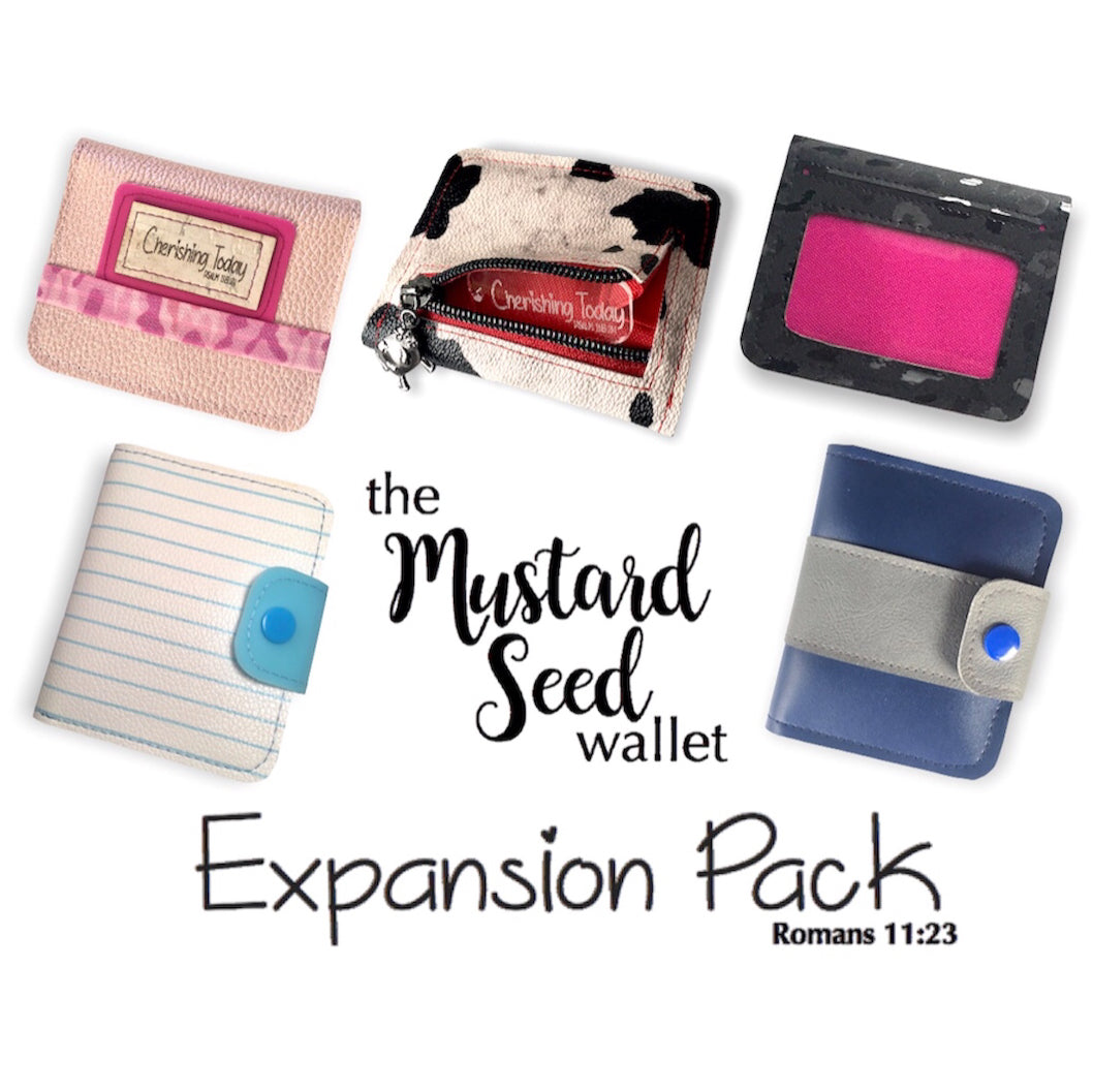 Expansion Pack for the Mustard Seed wallet PDF sewing pattern (includes SVGs)