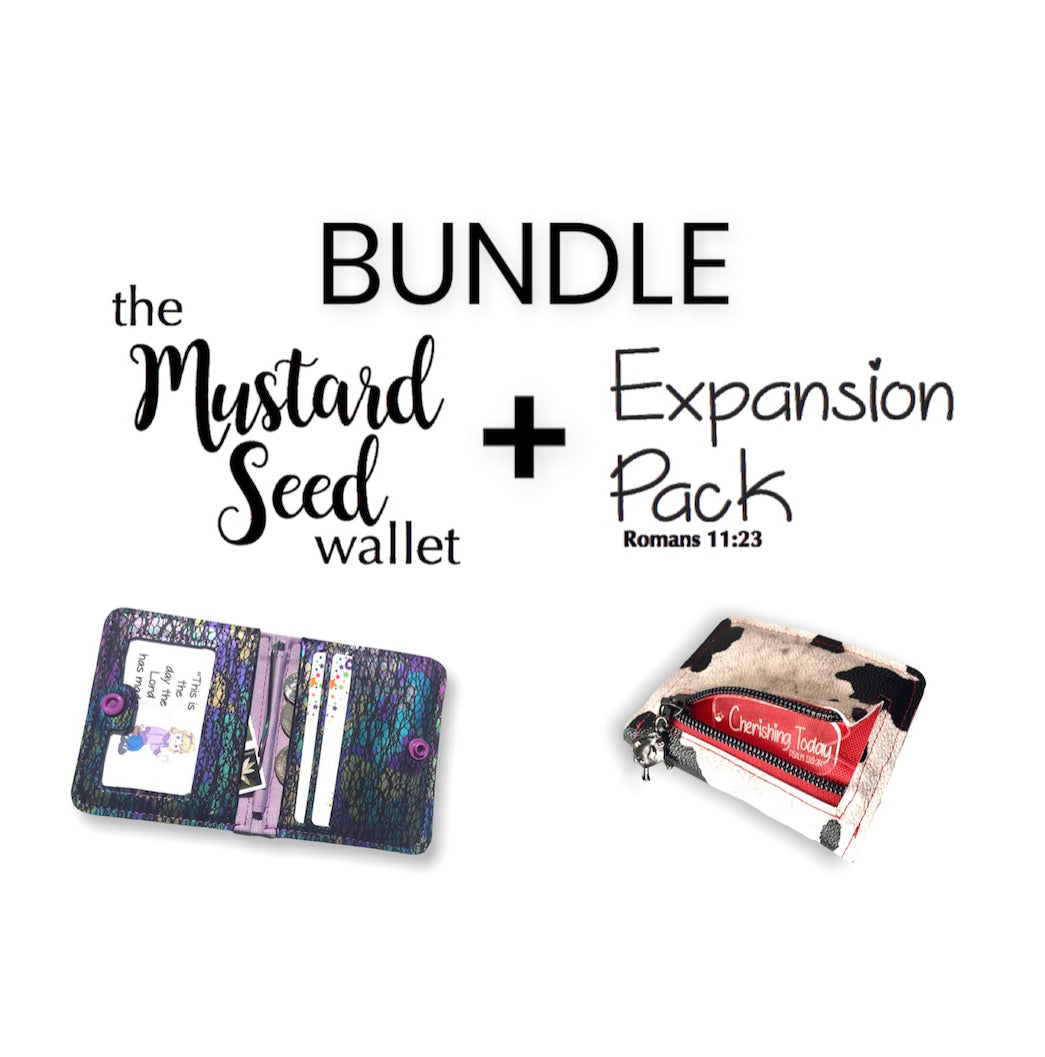 Bundle for the Mustard Seed wallet PDF sewing pattern (Includes SVGs)