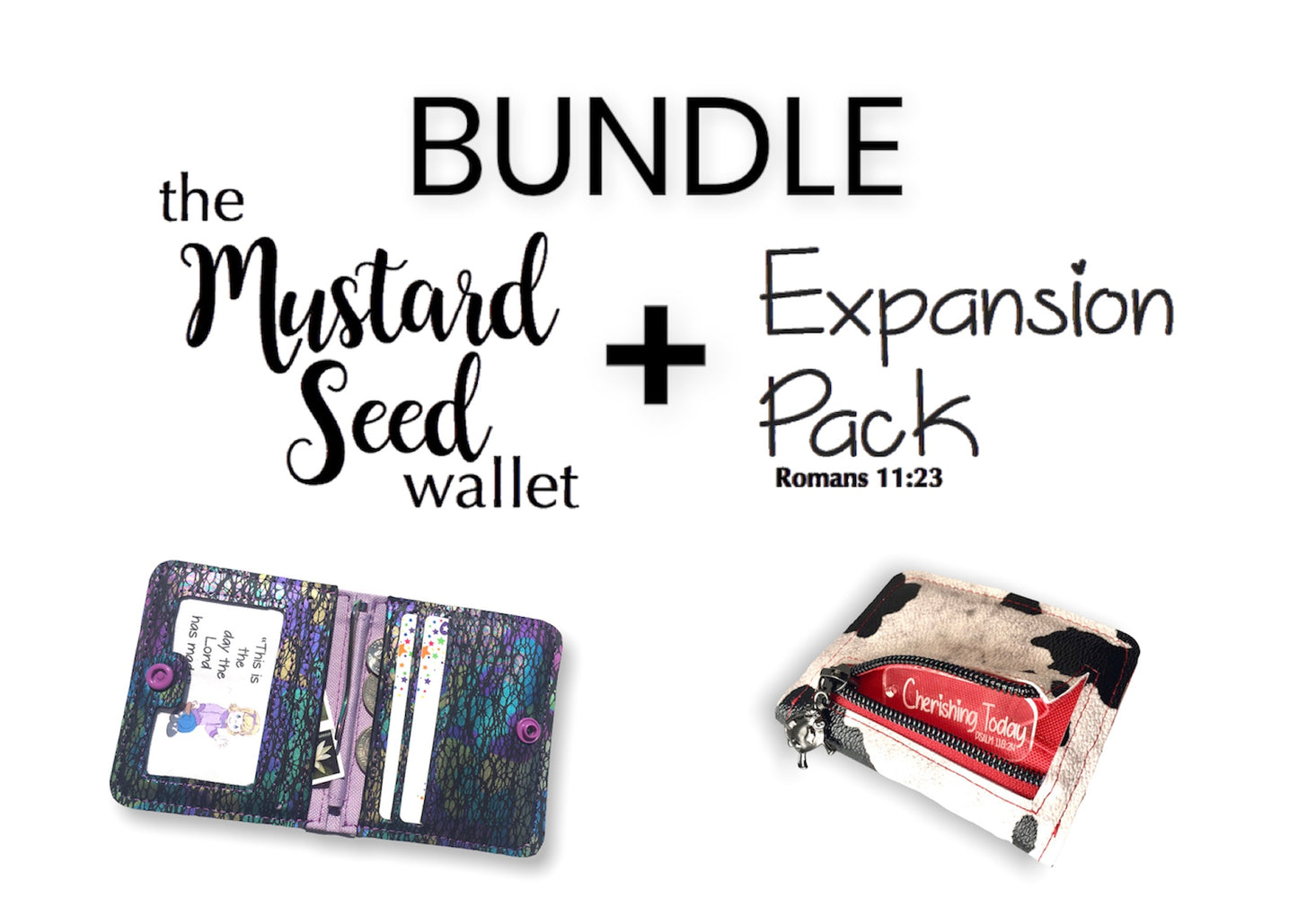 Bundle for the Mustard Seed wallet PDF sewing pattern (Includes SVGs)
