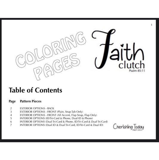 Faith Clutch - COLORING PAGES